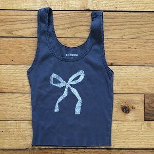 RSQ Charcoal Ribbed Tank Top